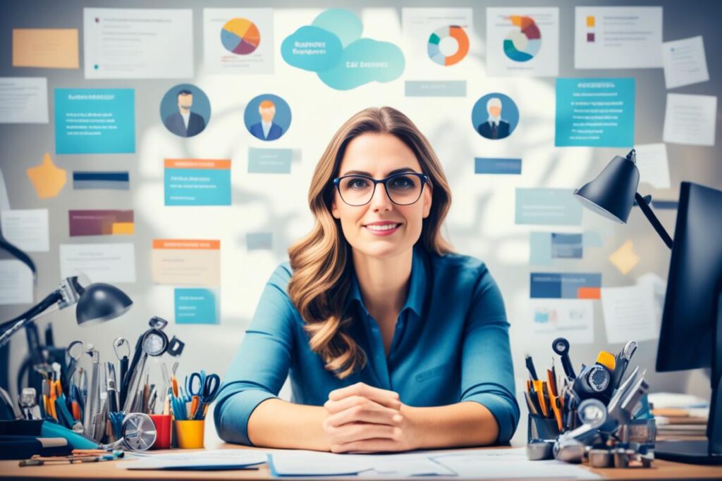 Pessoa planejando objetivos de currículo