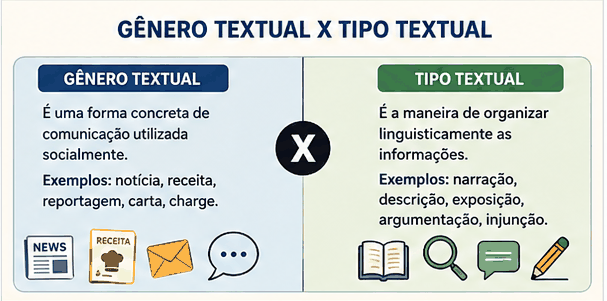 Gênero Textual x Tipo Textual
